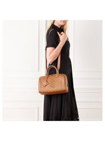 MCM Ella Lts Boston Med Cognac