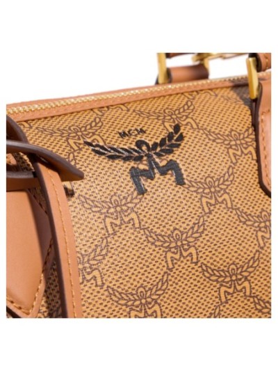 MCM Ella Lts Boston Med Cognac