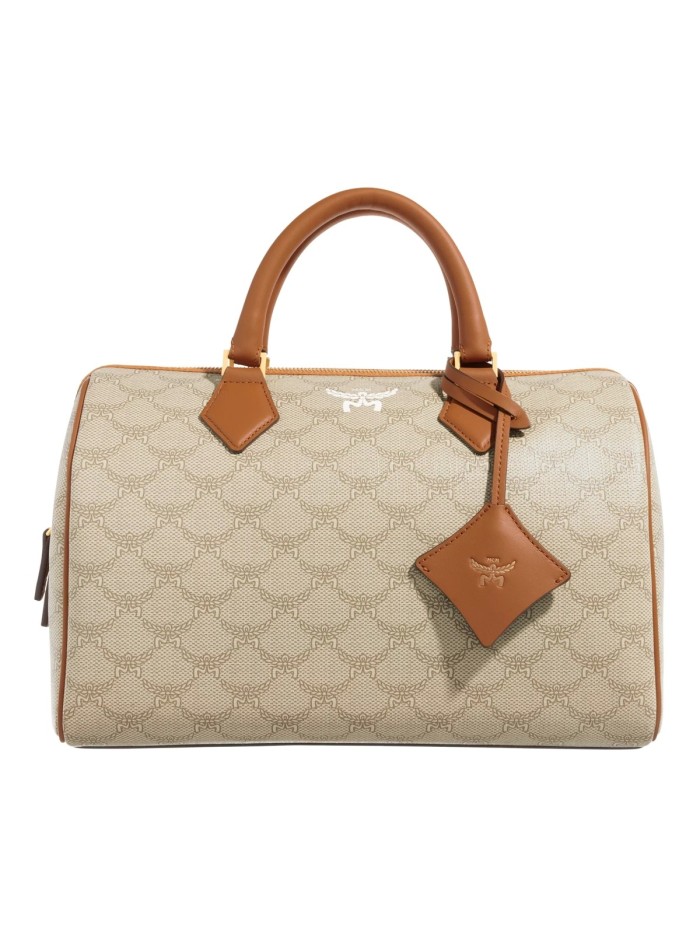 MCM Ella Lts Boston Medium Oatmeal