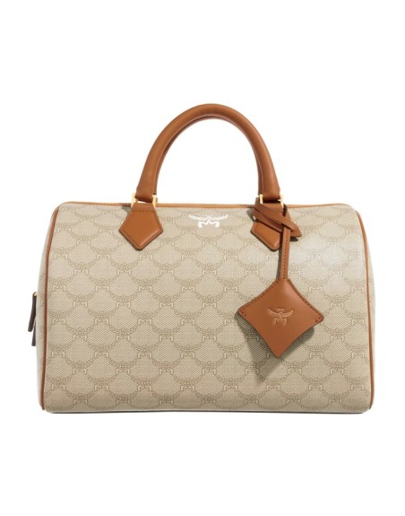 MCM Ella Lts Boston Medium Oatmeal