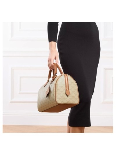 MCM Ella Lts Boston Medium Oatmeal