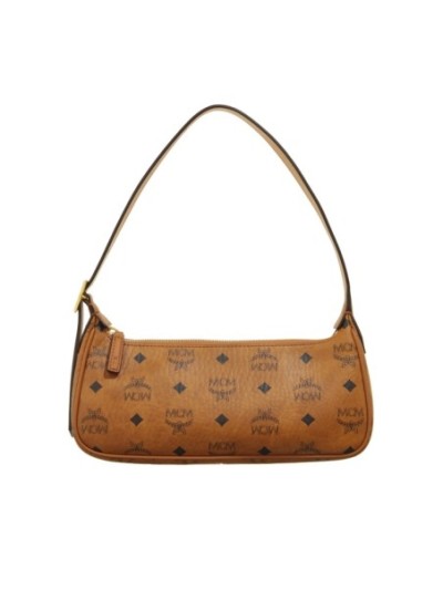 MCM Aren Vi Shoulder Bag Sml Co Cognac