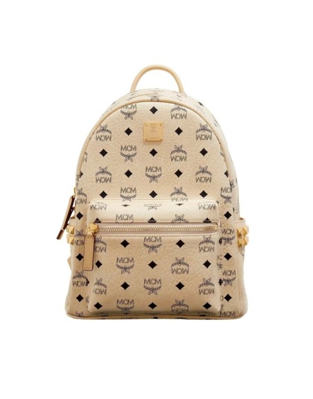 MCM Stark Visetos Backpack Sml Beige