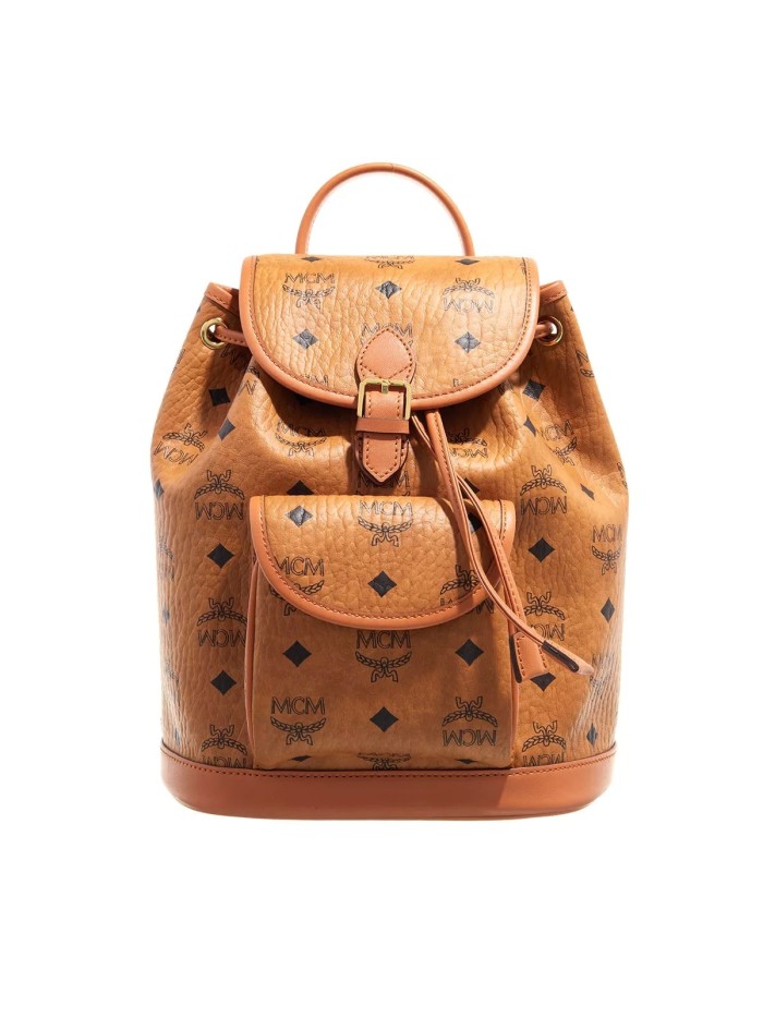 MCM Aren Backpack Mini Cognac