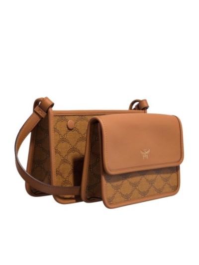 MCM Himmel Lts Crossbody Small Cognac