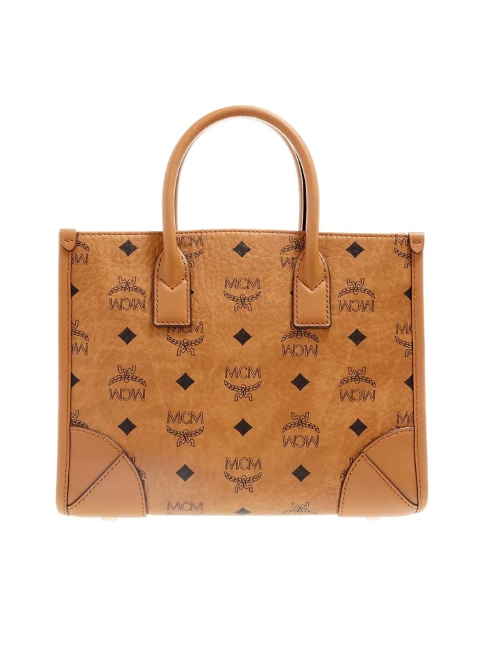 MCM Munchen Tote Small Cognac