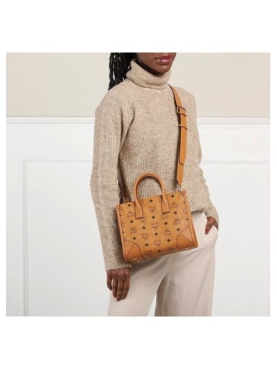 MCM Munchen Tote Small Cognac