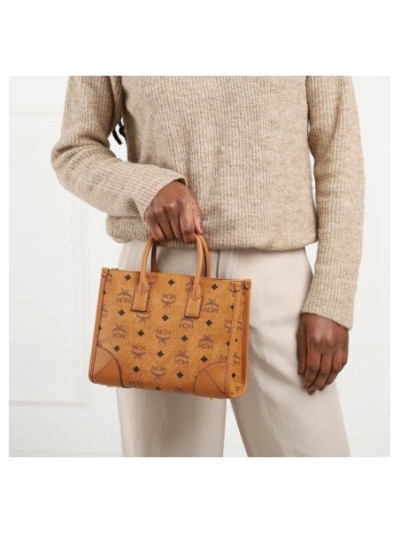 MCM Munchen Tote Small Cognac