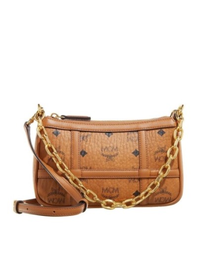 MCM Aren Vi Shoulder Bag Mni Co, One Size Cognac