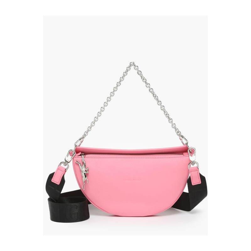 Sac bandoulière S Smile cuir LONGCHAMP Rose