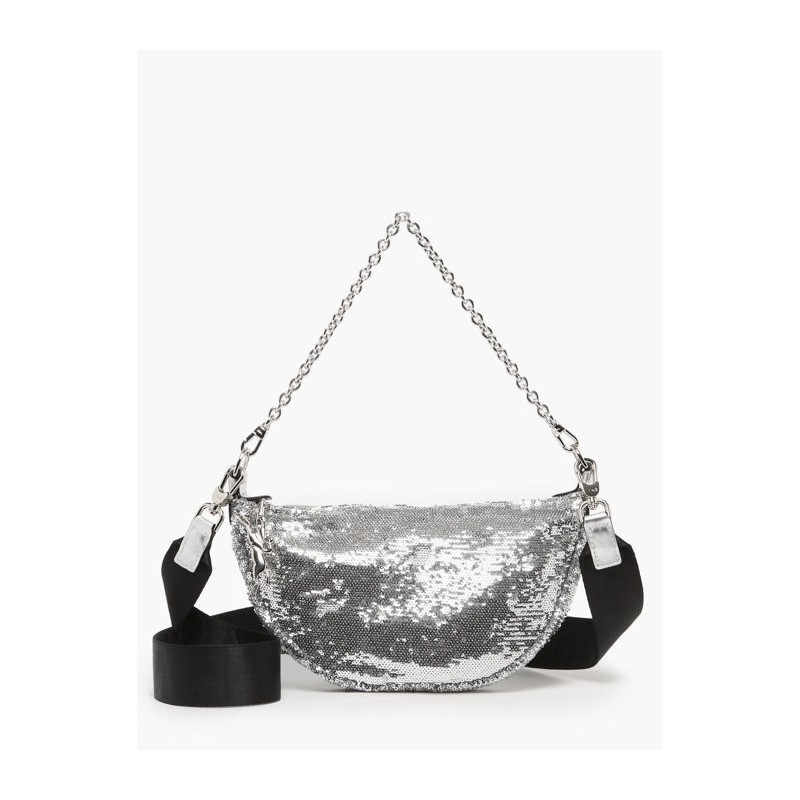 Sac bandoulière Smile Glitter LONGCHAMP Argent