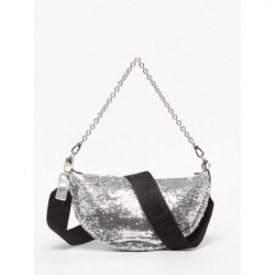 Sac bandoulière Smile Glitter LONGCHAMP Argent